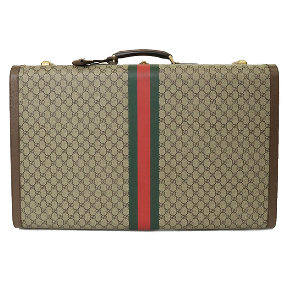 Gucci Web Stripe Savoy Extra Large Suitcase Hard Case Black - Picture 1 of 8